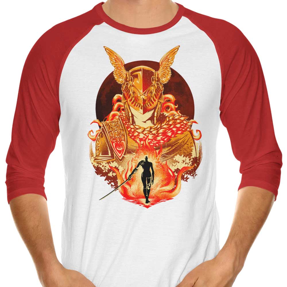 Hypertwenty's Stunning Scarlet Aeonia 3/4 Sleeve Raglan Style T-Shirt for Fashion Enthusiasts
