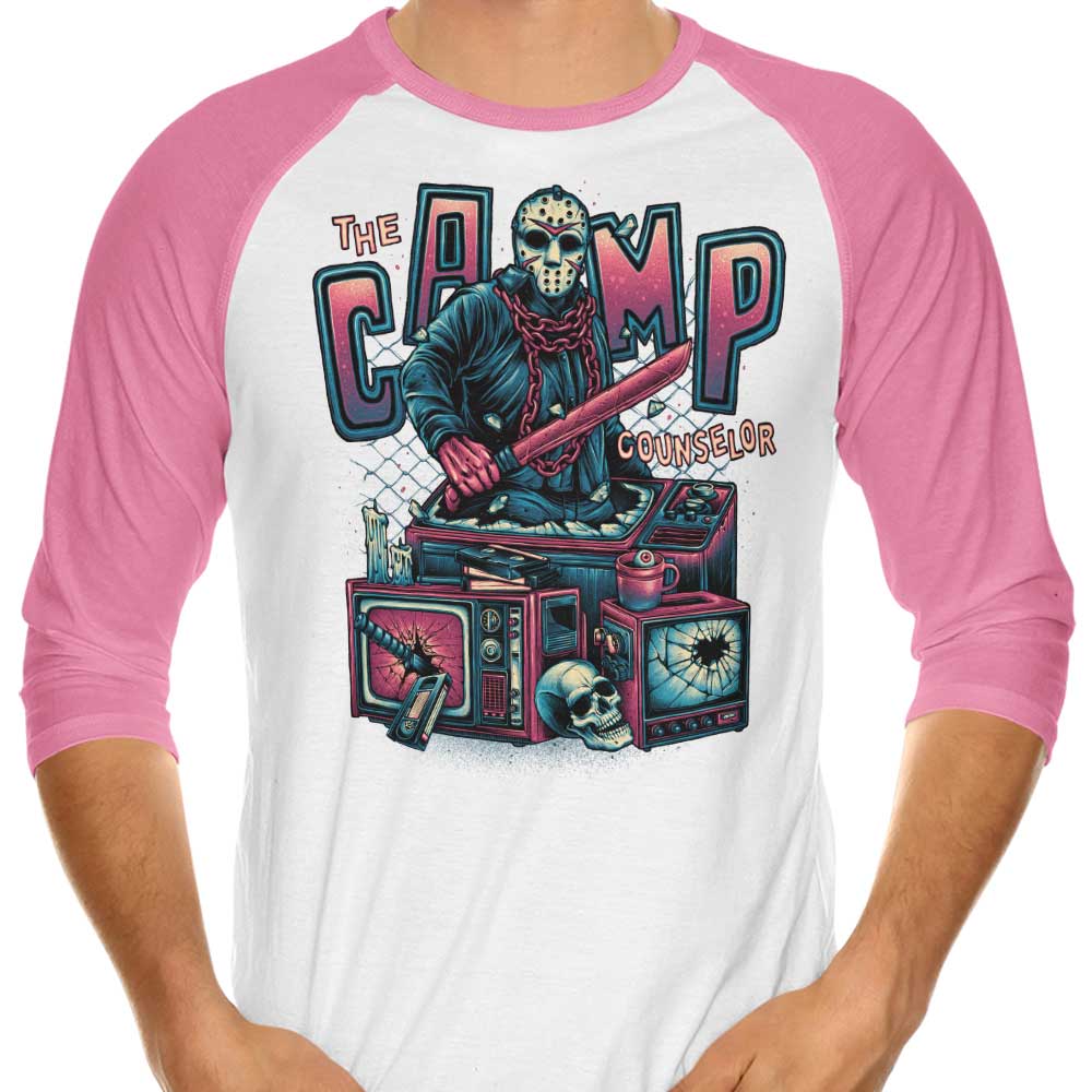 The Camp Counselor - Three - Quarter Sleeve Raglan Style T - Shirt for Casual Wear