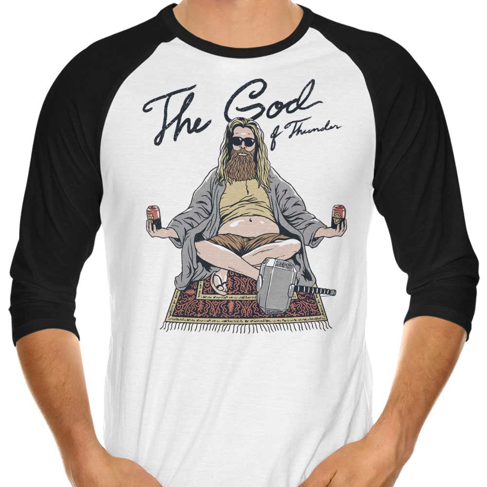 Thor Lebowski 3/4 Sleeve Raglan Style T-Shirt for Fashion Enthusiasts