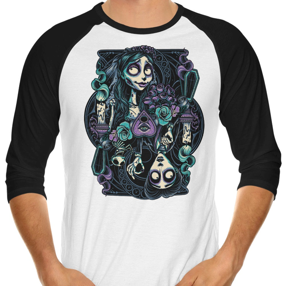 Stylish 3/4 Sleeve Raglan T-Shirt for Bride and Victor