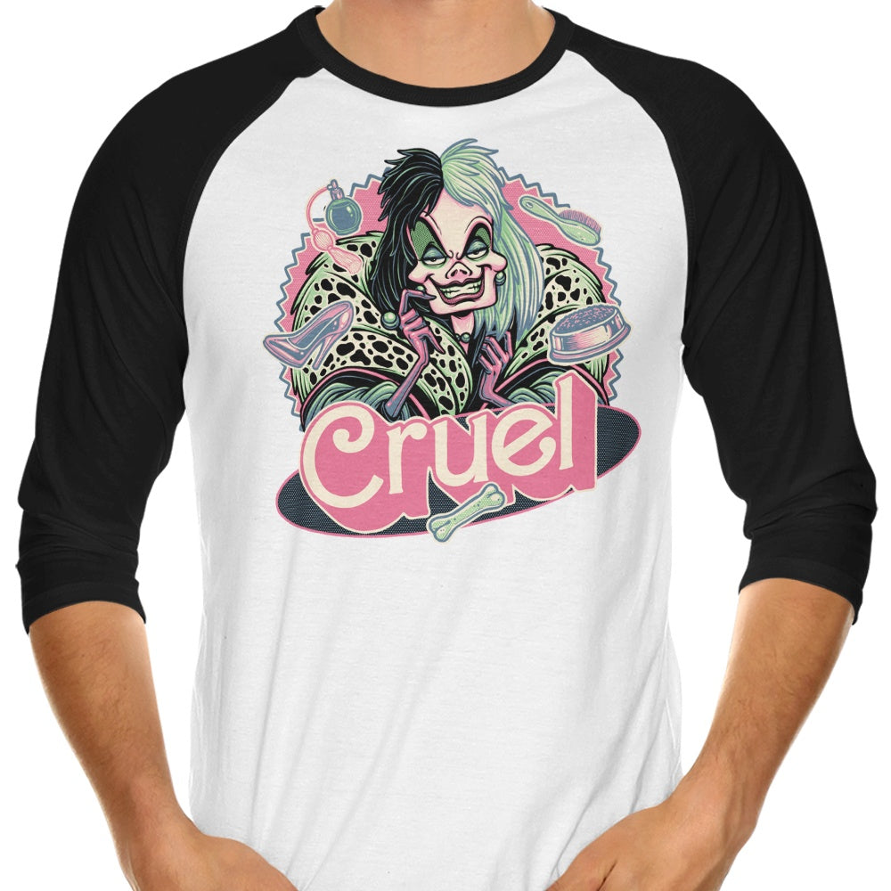 Glitchygorilla's Stylish Cruel Lady 3/4 Sleeve Raglan T - Shirt for Fashion - Forward Individuals