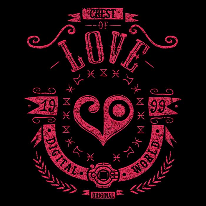 Digital Love-themed Three - Quarter Sleeve Raglan Style T - Shirt