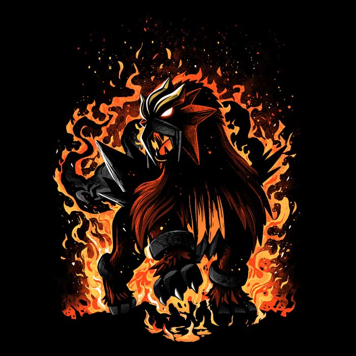 The Fierce Roaring Flames Beast - Stylish Men's Clothing Apparel