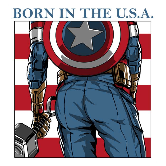 3/4 Sleeve Raglan T-Shirt Inspired by 'Born in the USA'