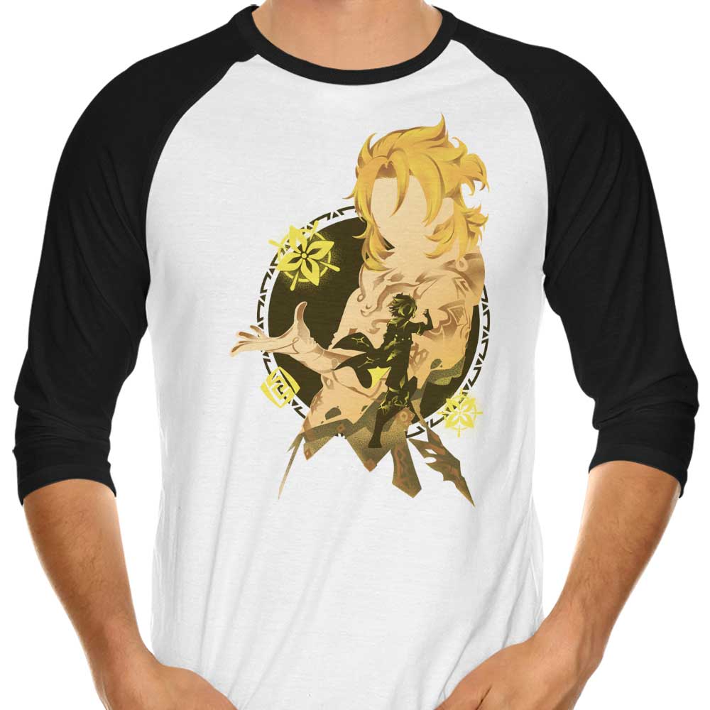 Kreideprinz Albedo Three - Quarter Sleeve Raglan Style T - Shirt for Fashion Enthusiasts