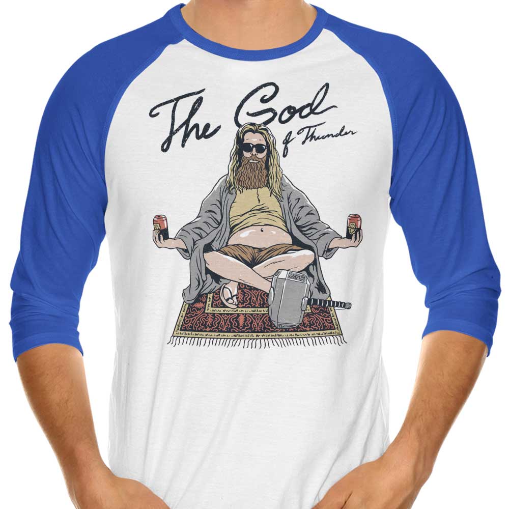 Thor Lebowski 3/4 Sleeve Raglan Style T-Shirt for Fashion Enthusiasts