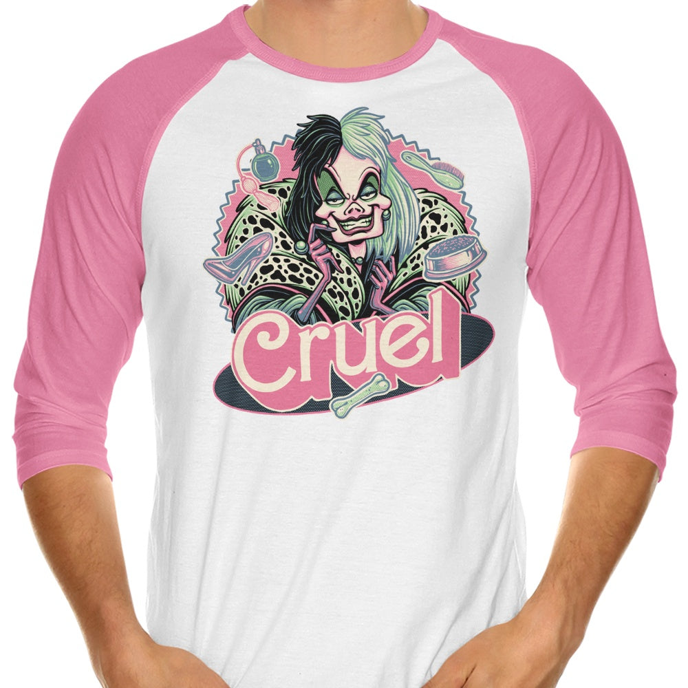 Glitchygorilla's Stylish Cruel Lady 3/4 Sleeve Raglan T - Shirt for Fashion - Forward Individuals