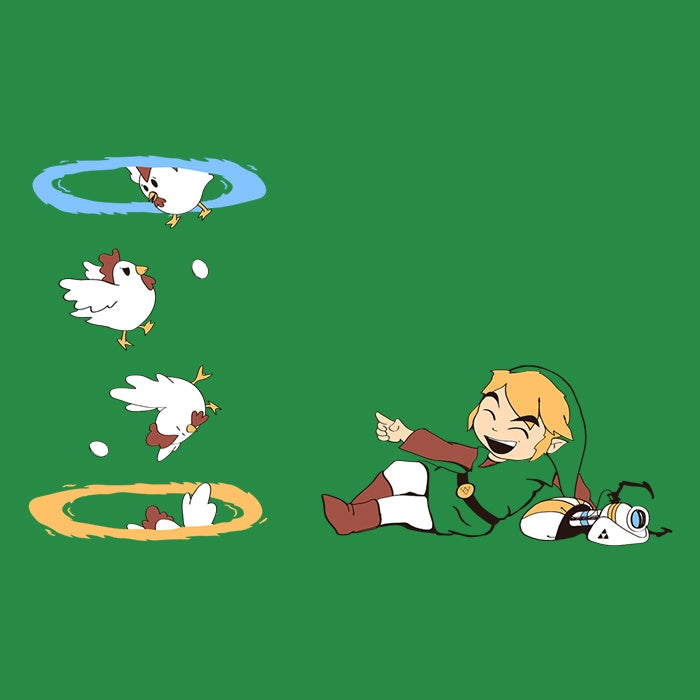 3/4 Sleeve Raglan T-Shirt Featuring the Concept of Thinking With Chickens