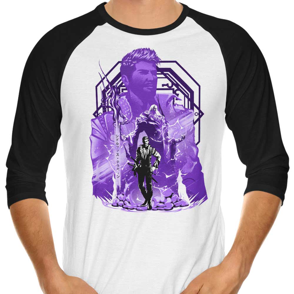 Hypertwenty's 3/4 Sleeve Raglan T-Shirt - Harness the Power of Ramuh