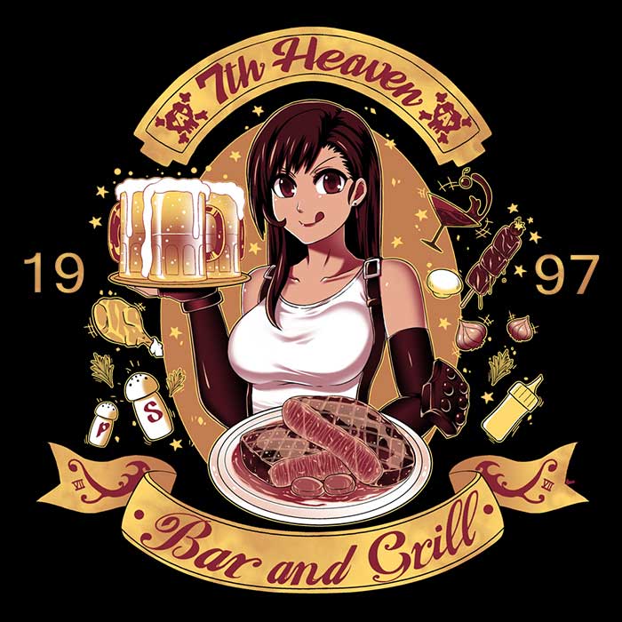 3/4 Sleeve Raglan T-Shirt for 7th Heaven Bar and Grill by Coinbox Tees