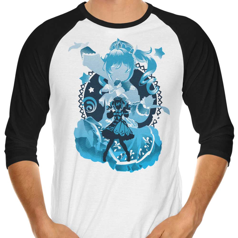 Shining Idol Barbara - Three - Quarter Sleeve Raglan Style T - Shirt for Fashion Enthusiasts