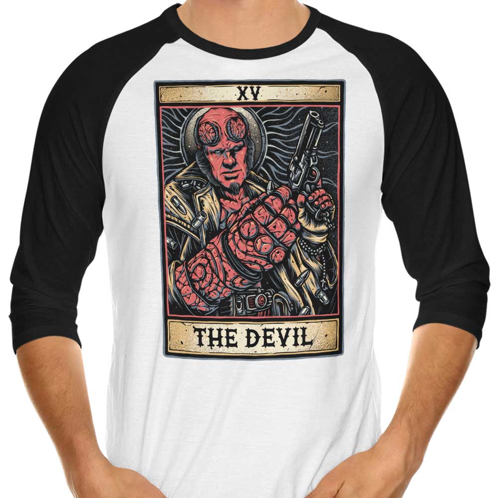 Glitchygorilla's XV: The Devil 3/4 Sleeve Raglan Stylish T-Shirt
