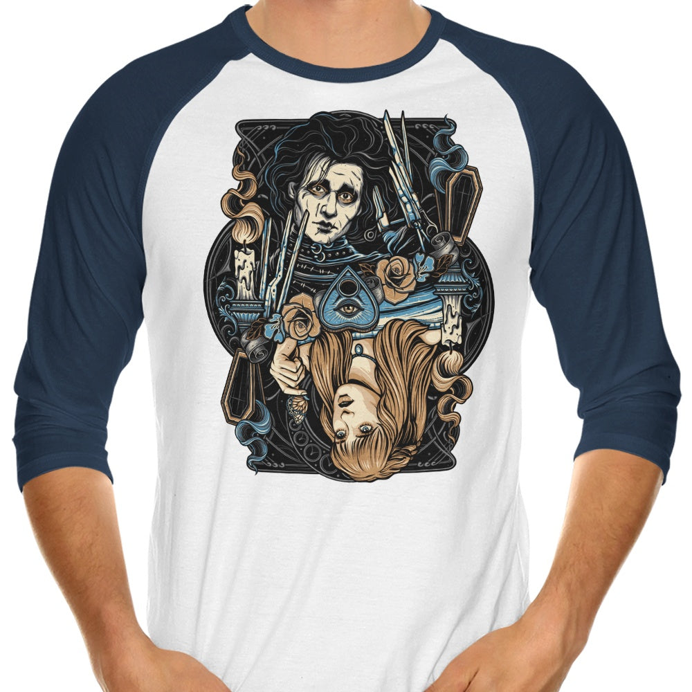 Stylish 3/4 Sleeve Raglan T-Shirt by Edward and Kim