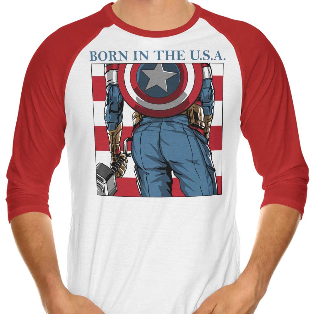 3/4 Sleeve Raglan T-Shirt Inspired by 'Born in the USA'
