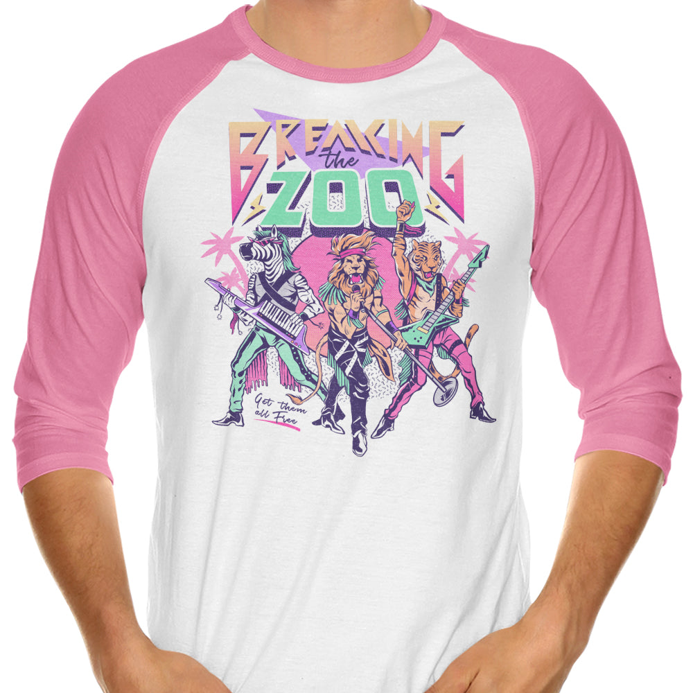 Ilustrata's 3/4 Sleeve Raglan T-Shirt - Breaking Free from the Zoo