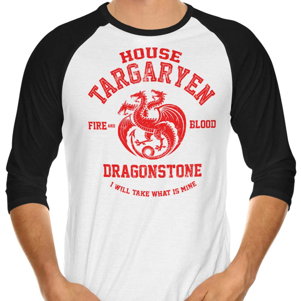 Digital Phoenix's 3/4 Sleeve Raglan T-Shirt Inspired by Fire and Blood