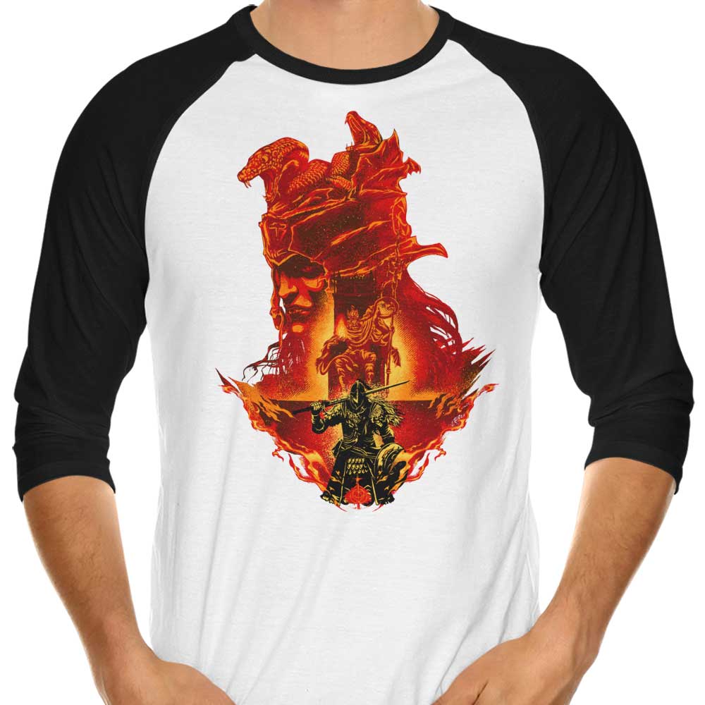 Hypertwenty's Flaming Assault 3/4 Sleeve Stylish Raglan T-Shirt