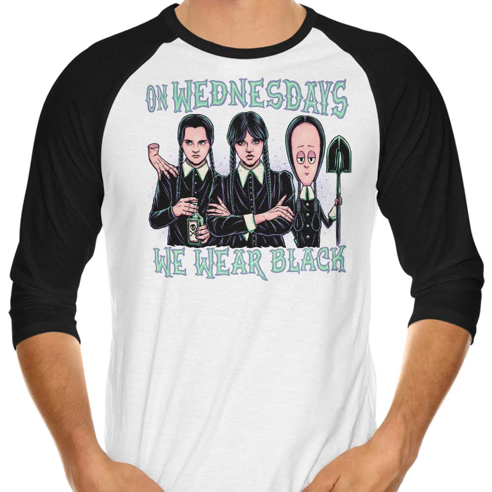 Wednesday Club Three - Quarter Sleeve Raglan Style T - Shirt for Casual Wear