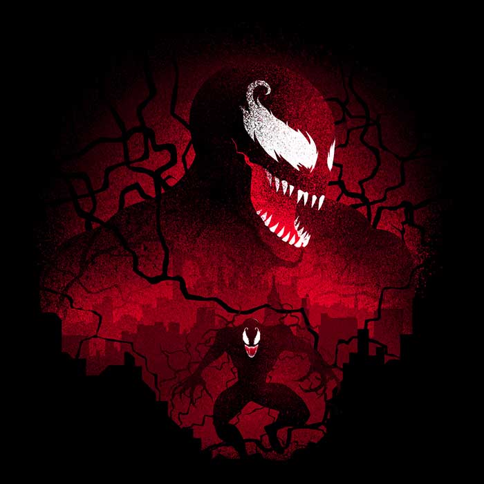 Stylish Men's Red Symbiote Apparel by Donnie Illustrations