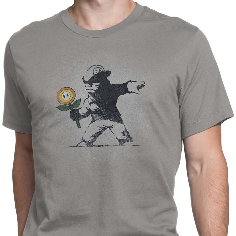 Banksy Flower Men's Clothing - Stylish T-Shirts