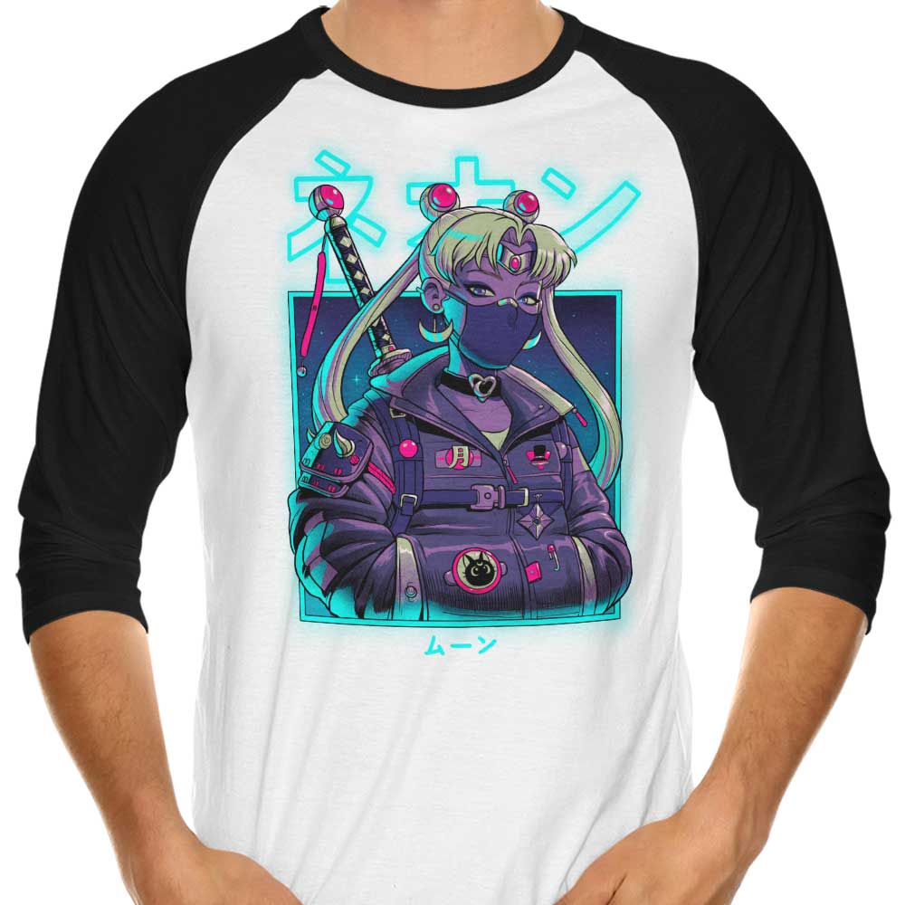Bruno Mota's Neon Moon Three - Quarter Sleeve Raglan Style T - Shirt