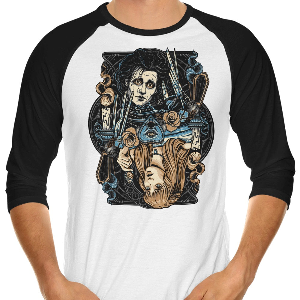 Stylish 3/4 Sleeve Raglan T-Shirt by Edward and Kim