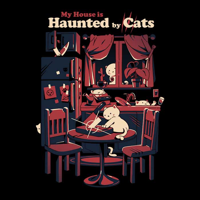 Ilustrata's Cat-Themed Men's Apparel: T-Shirts in Various Sizes