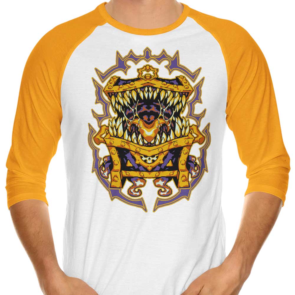 1wing's Stylish 3/4 Sleeve Raglan 'Devoured Roll' T-Shirt