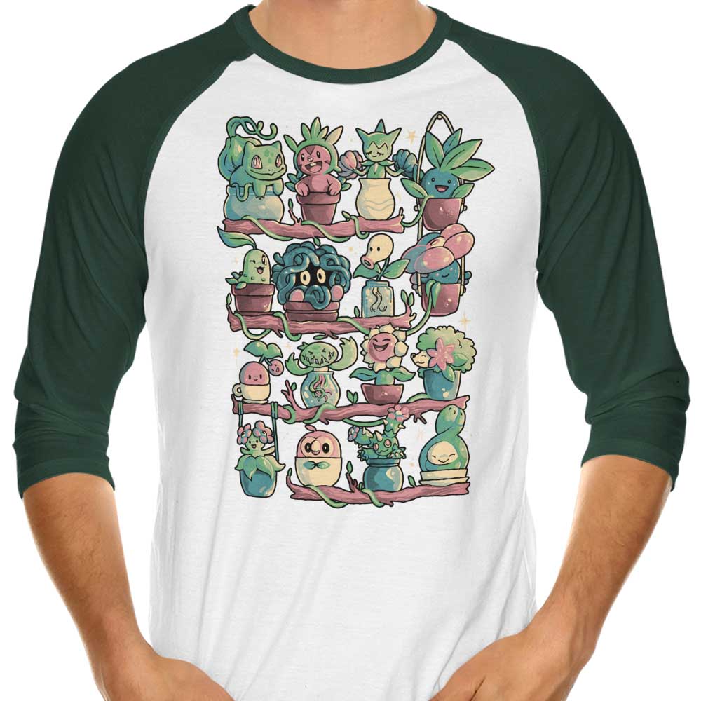 Three - Quarter Sleeve Raglan T - Shirt from Grass Shelf Brand