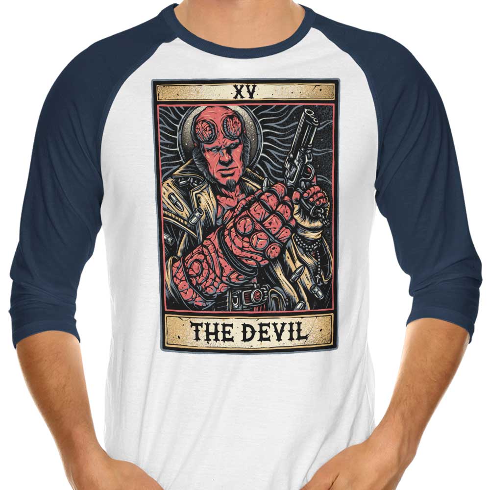 Glitchygorilla's XV: The Devil 3/4 Sleeve Raglan Stylish T-Shirt
