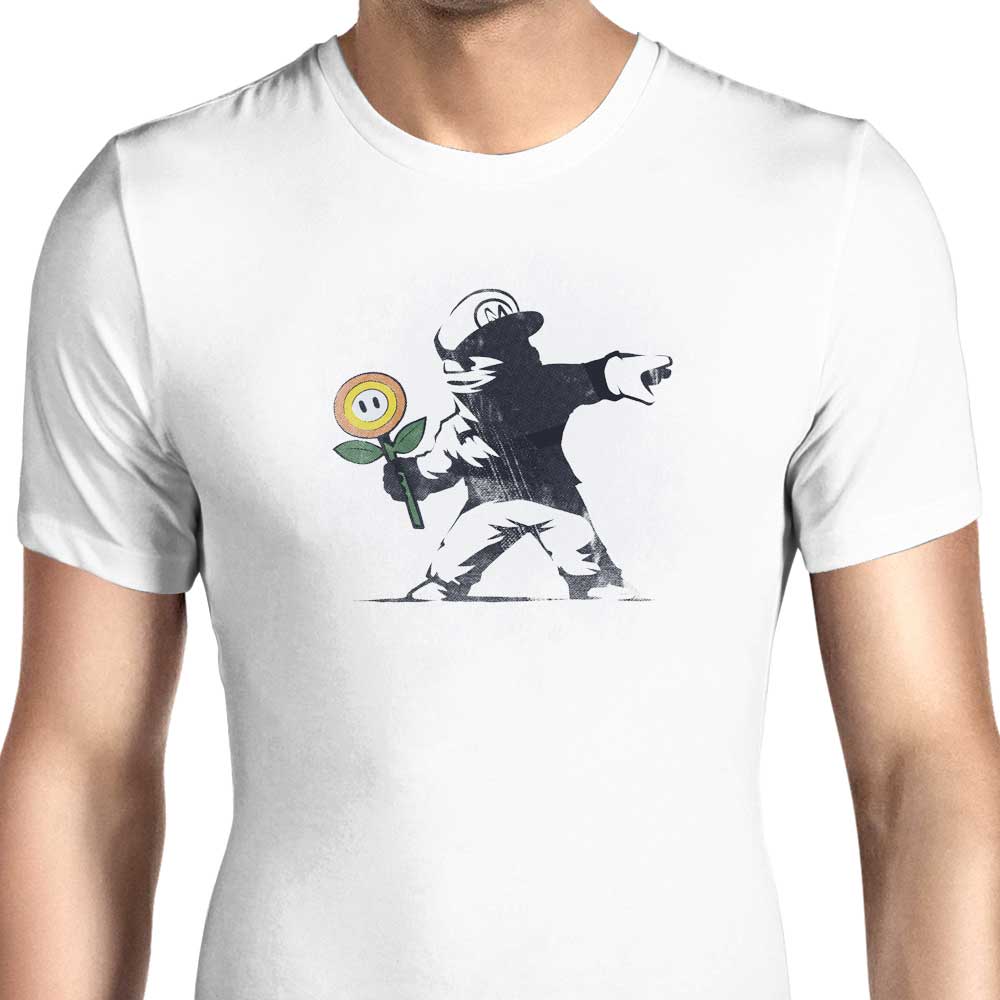 Banksy Flower Men's Clothing - Stylish T-Shirts