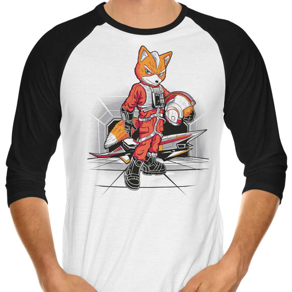 Stylish 3/4 Sleeve Rebel Fox Raglan T-Shirt by DJKopet