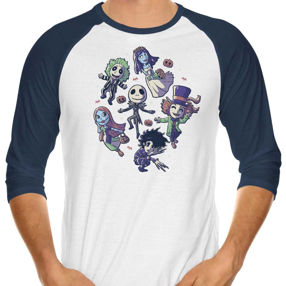 Edu.ely's Burton's Halloween 3/4 Sleeve Raglan Style T-Shirt