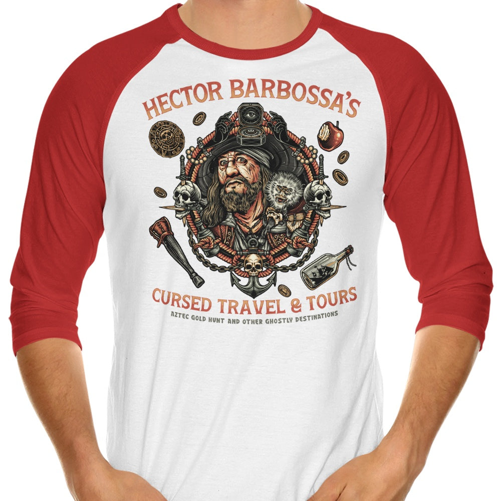 Glitchygorilla's Cursed Travel and Tours 3/4 Sleeve Raglan Stylish T-Shirt