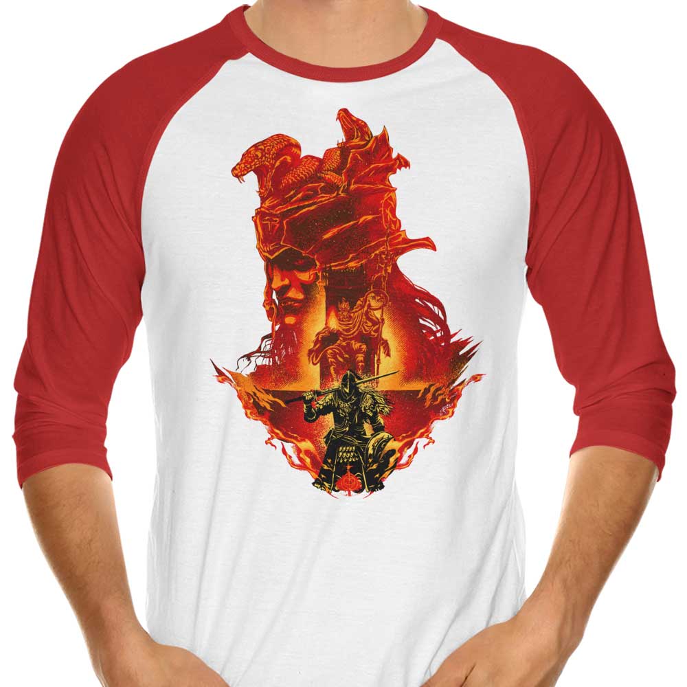 Hypertwenty's Flaming Assault 3/4 Sleeve Stylish Raglan T-Shirt