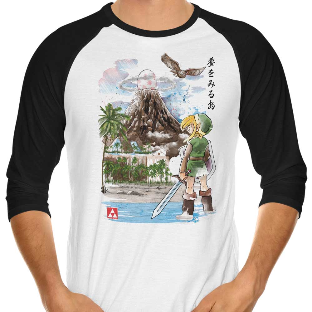 Dr. Monekers' Watercolor-inspired 3/4 Sleeve Raglan T-Shirt