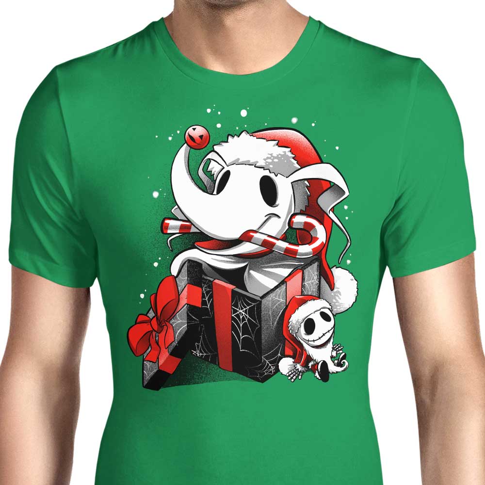 Alemaglia Men's Christmas Ghost Dog T-Shirts in Various Sizes