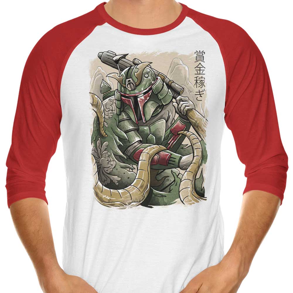 XENOS Samurai Hunter Three - Quarter Sleeve Raglan Style T - Shirt for Fashion Enthusiasts