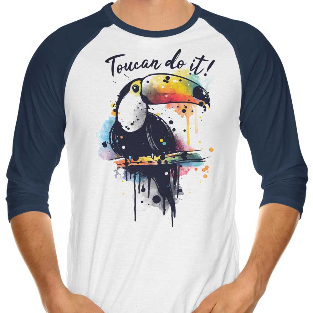 Toucan Do It - Stylish 3/4 Sleeve Raglan T-Shirt by NemiMakeIt