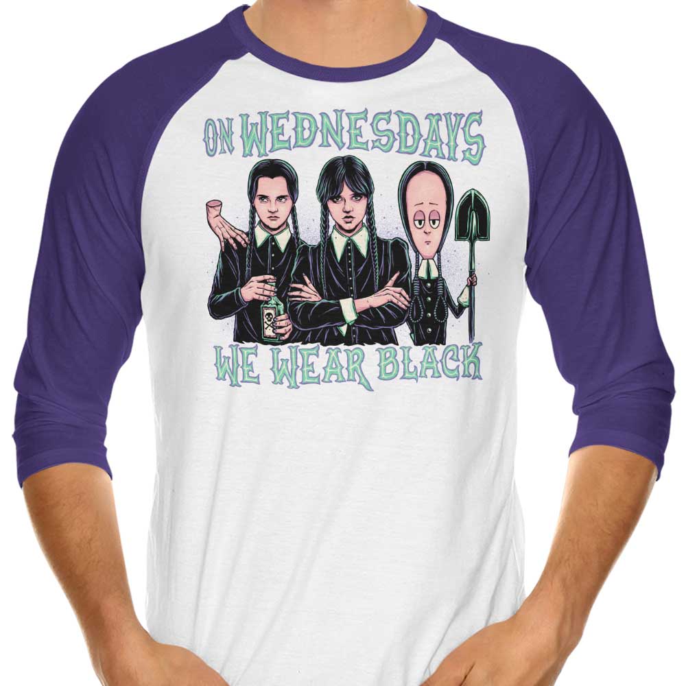 Wednesday Club Three - Quarter Sleeve Raglan Style T - Shirt for Casual Wear