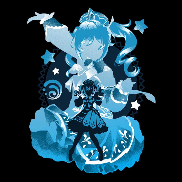 Shining Idol Barbara - Three - Quarter Sleeve Raglan Style T - Shirt for Fashion Enthusiasts