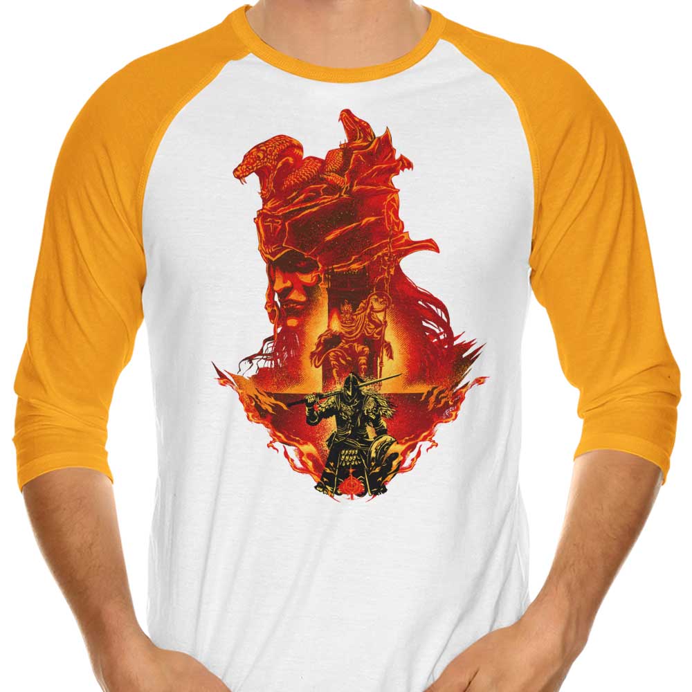Hypertwenty's Flaming Assault 3/4 Sleeve Stylish Raglan T-Shirt