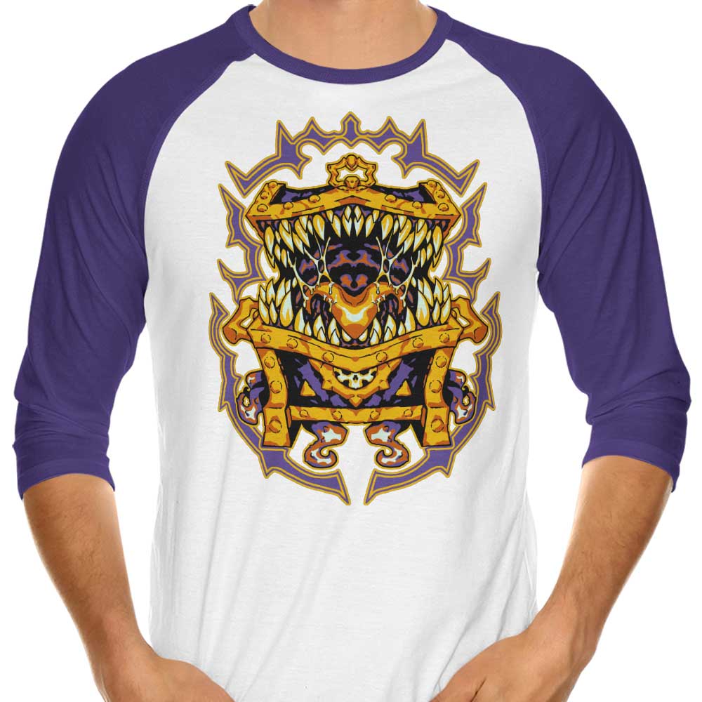 1wing's Stylish 3/4 Sleeve Raglan 'Devoured Roll' T-Shirt