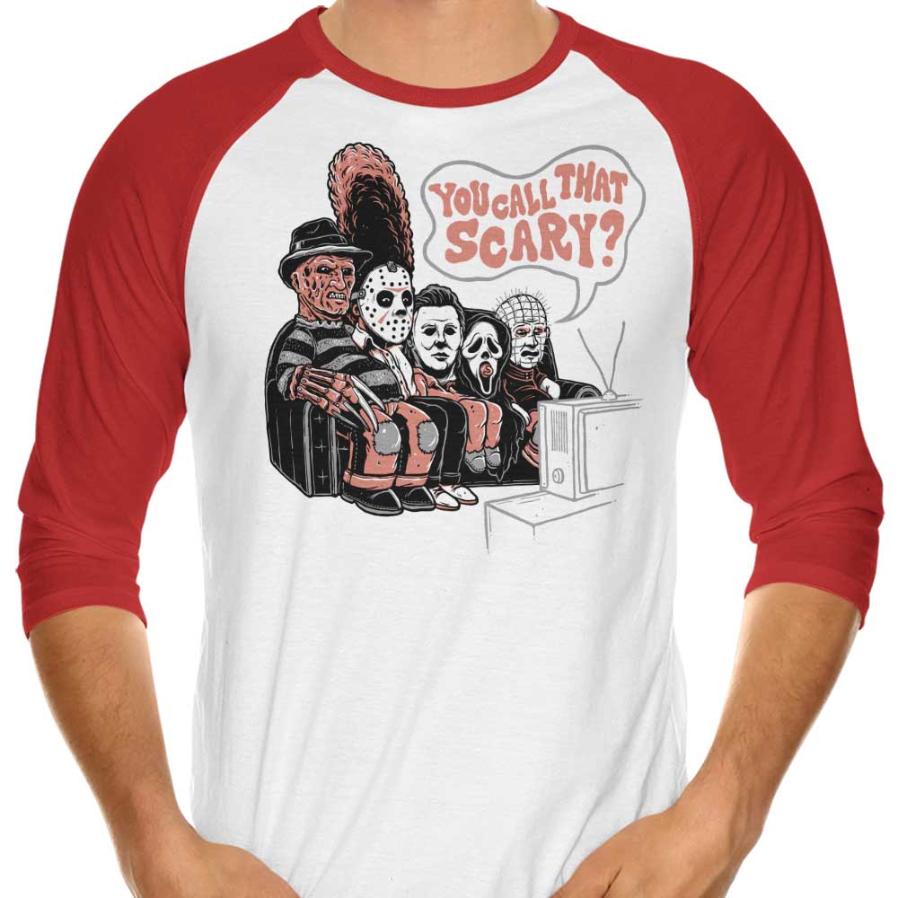 Momma Gorilla's Couch Gag Horror 3/4 Sleeve Raglan Style T-Shirt
