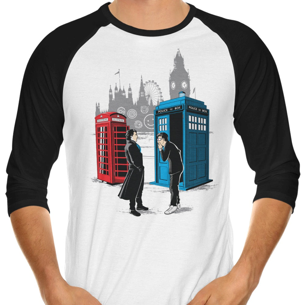 Adams Pinto's Cabins Collide 3/4 Sleeve Raglan Stylish T-Shirt