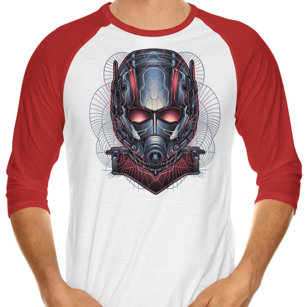 Geometry of an Ant - Three - Quarter Sleeve Raglan Style T - Shirt for Fashion Lovers
