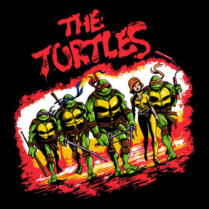 The Turtles Branded Three - Quarter Sleeve Raglan Style T - Shirt for Fashion Lovers