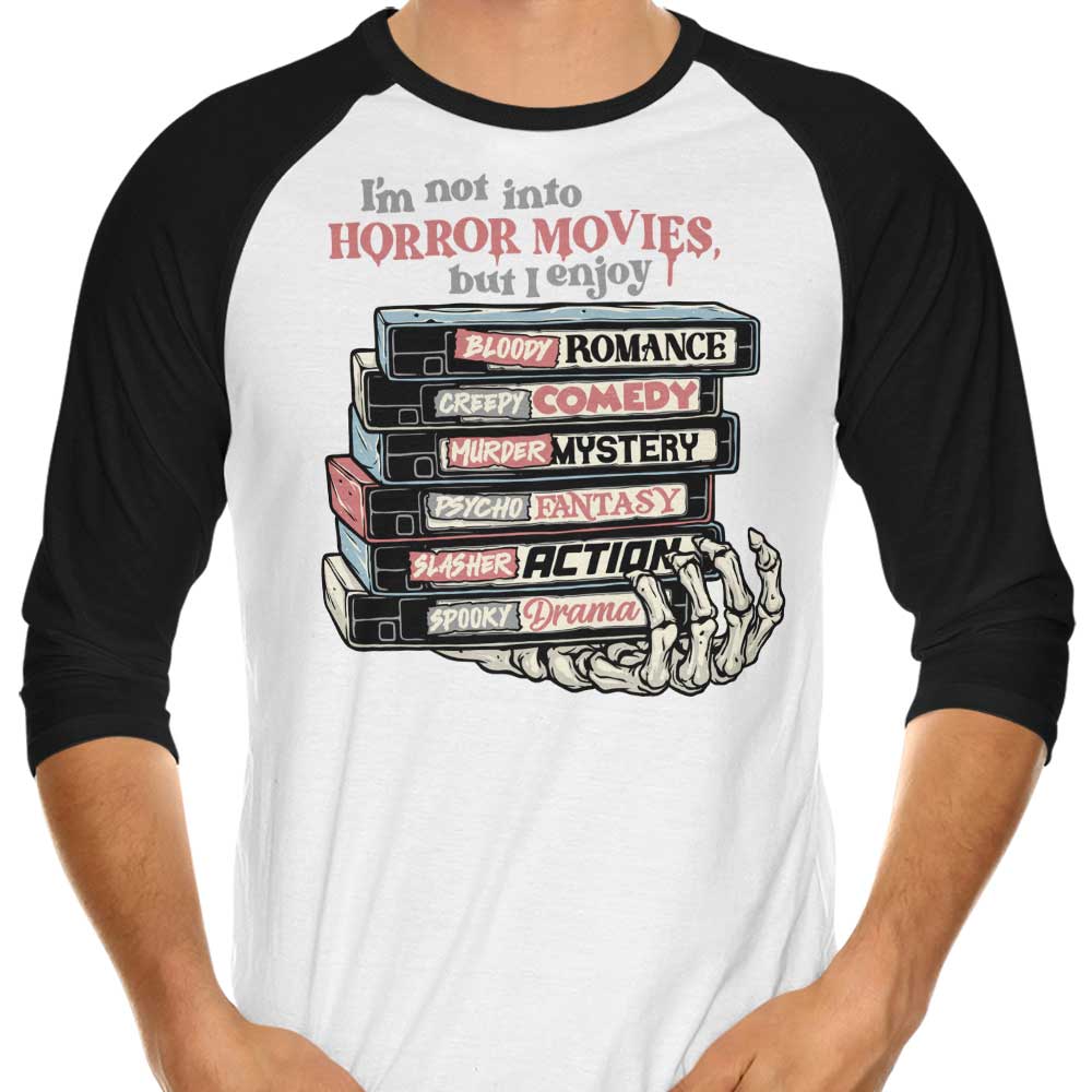 Movie Time 3/4 Sleeve Raglan Casual T-Shirt for a Relaxed Look