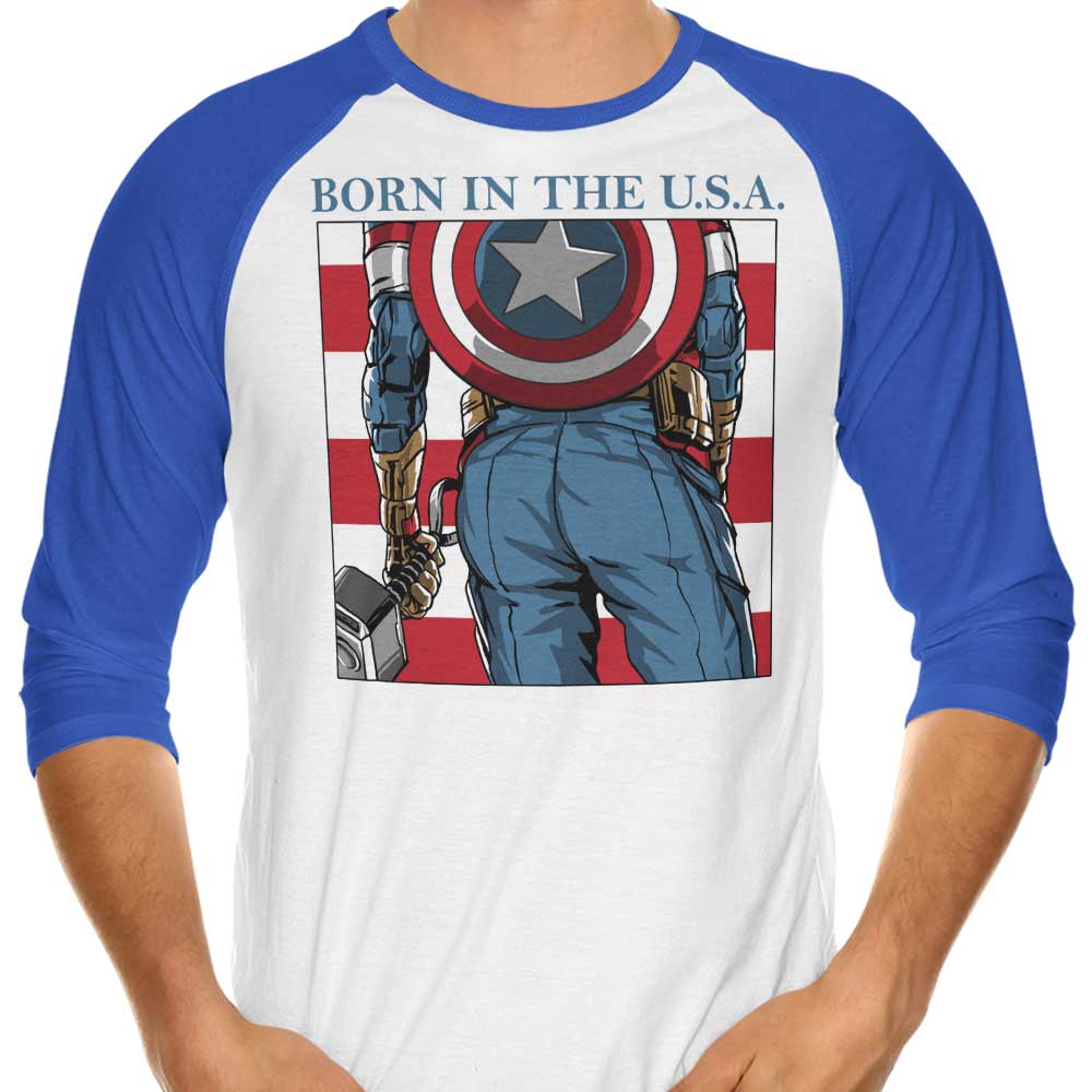 3/4 Sleeve Raglan T-Shirt Inspired by 'Born in the USA'