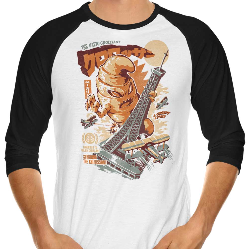 The Kaiju Croissant 3/4 Sleeve Raglan Style Men's and Women's T-Shirt